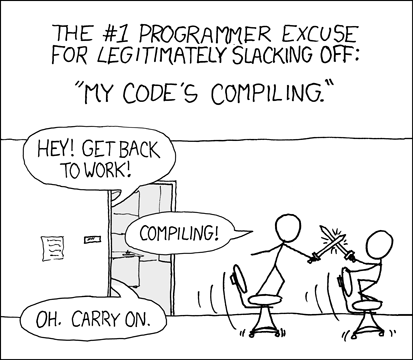xkcd code is compiling Blank Meme Template