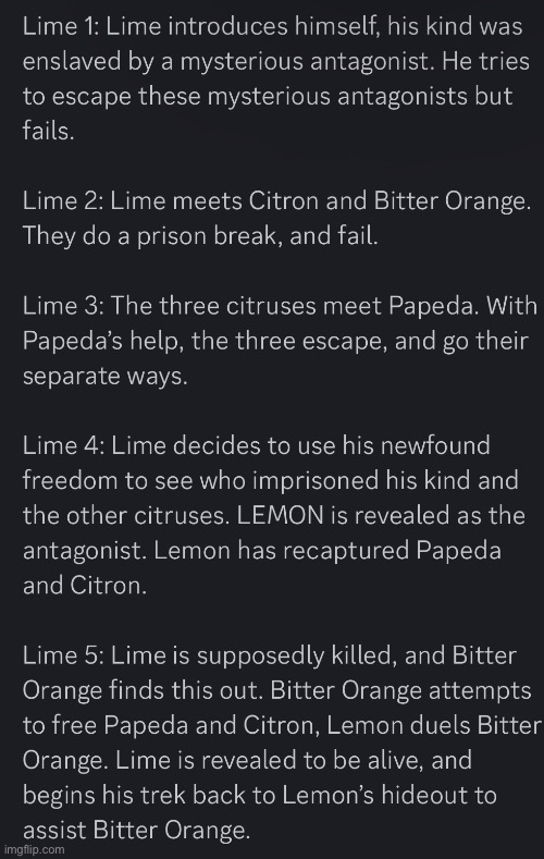 Lime cinematic universe (as of Lime 5) lore. | made w/ Imgflip meme maker