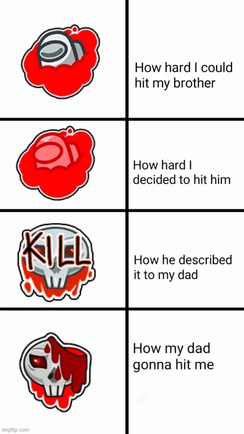Sus | image tagged in how hard i could hit my brother,emergency meeting among us,sussy baka,amogus sussy | made w/ Imgflip meme maker