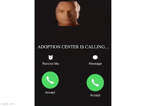 ADOPTION CENTER IS CALLING… | made w/ Imgflip meme maker