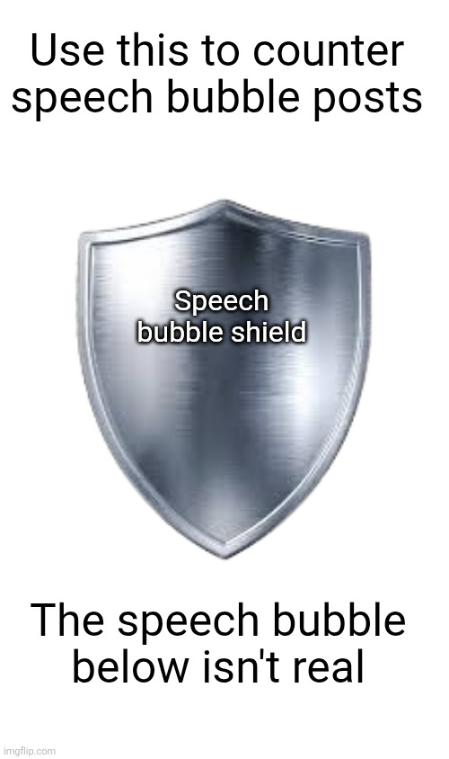 speech bubble shield Blank Meme Template
