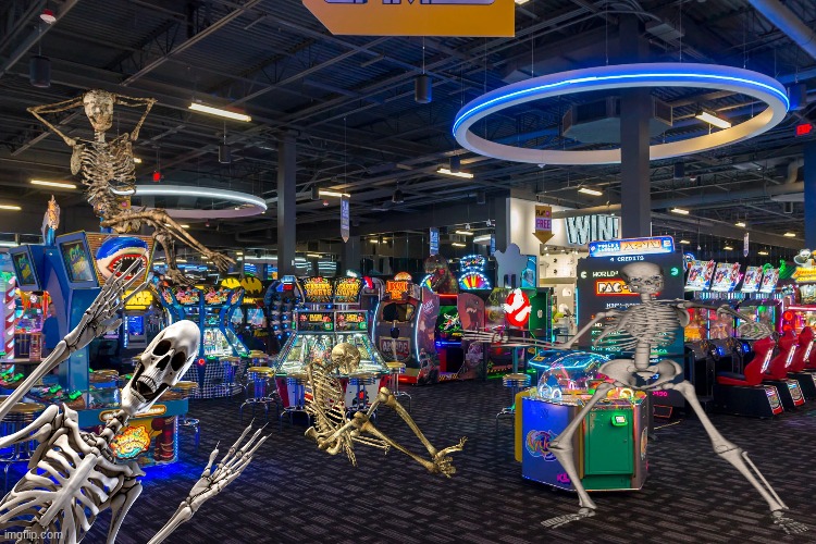 Dave and skeletons | image tagged in dave and busters | made w/ Imgflip meme maker