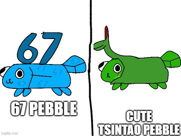 i made some new skins :D part 5 (i made them myself) | 67 PEBBLE; CUTE TSINTAO PEBBLE | made w/ Imgflip meme maker