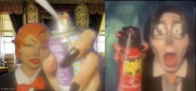 man these spot the difference games are getting a lot harder | image tagged in maliciously sprays you with raid | made w/ Imgflip meme maker