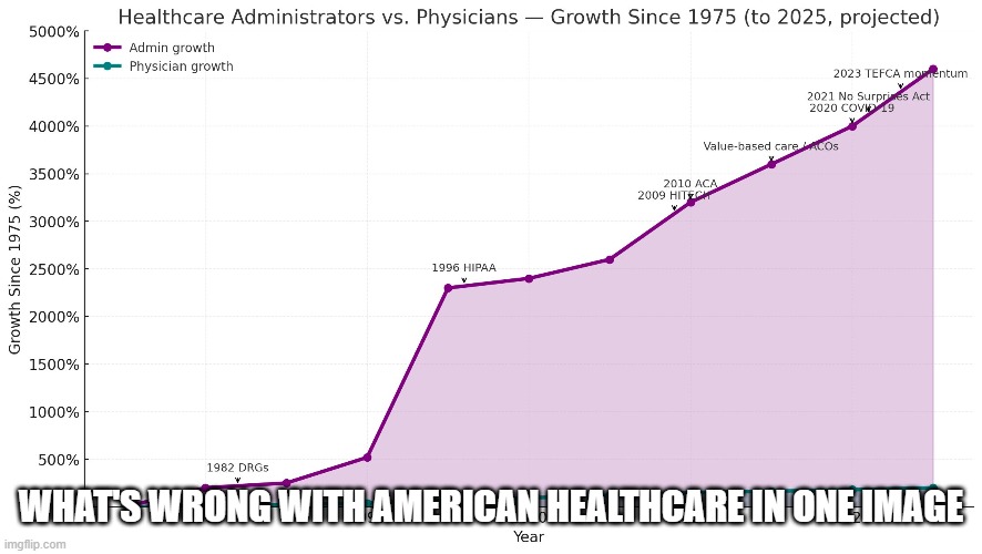 What's wrong with American healthcare in one image. | WHAT'S WRONG WITH AMERICAN HEALTHCARE IN ONE IMAGE | image tagged in healthcare,medicare,democrats,democratic party | made w/ Imgflip meme maker