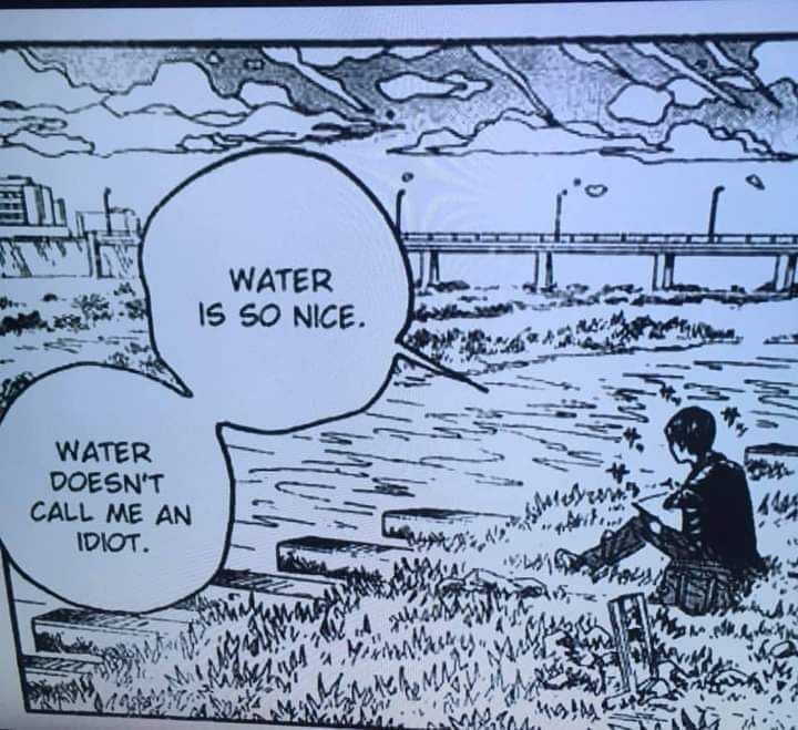 Water is so nice,  water doesn't call me an idiot Blank Meme Template