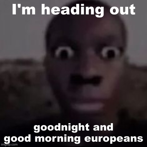 stare | I'm heading out; goodnight and good morning europeans | image tagged in stare | made w/ Imgflip meme maker