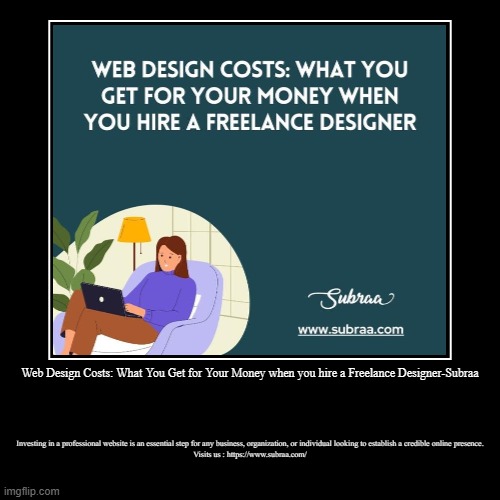 Web Design Costs: What You Get for Your Money when you hire a Freelance Designer-Subraa | Investing in a professional website is an essentia | image tagged in funny,demotivationals | made w/ Imgflip demotivational maker