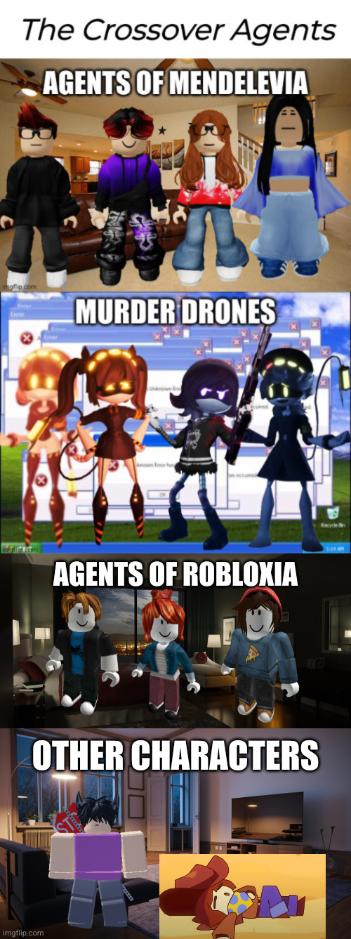 The Crossover Agents Pre-release characters list 2 | AGENTS OF ROBLOXIA; OTHER CHARACTERS | made w/ Imgflip meme maker