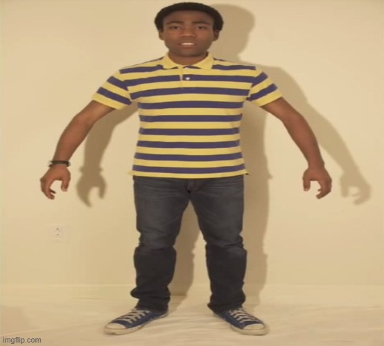 in what kind of situation did childish gambino do this for | made w/ Imgflip meme maker