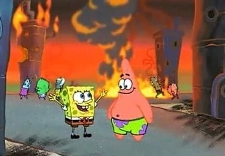 We did it patrick! We saved the city Blank Meme Template
