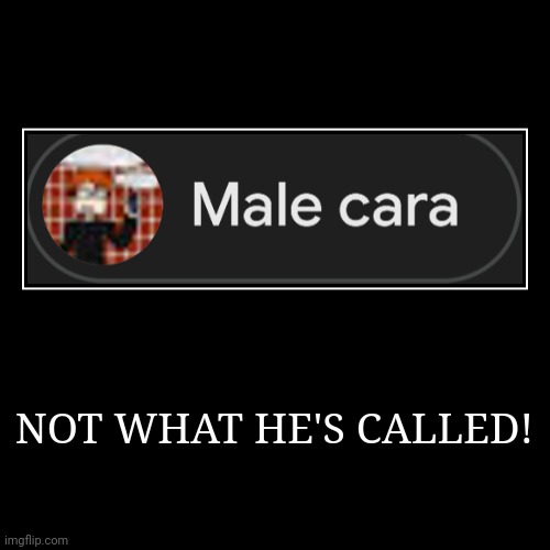 Moscovio May and Male Cara are not the same character but they share the same model | NOT WHAT HE'S CALLED! | | image tagged in funny,demotivationals,male cara,moscovio may,mc,comics | made w/ Imgflip demotivational maker