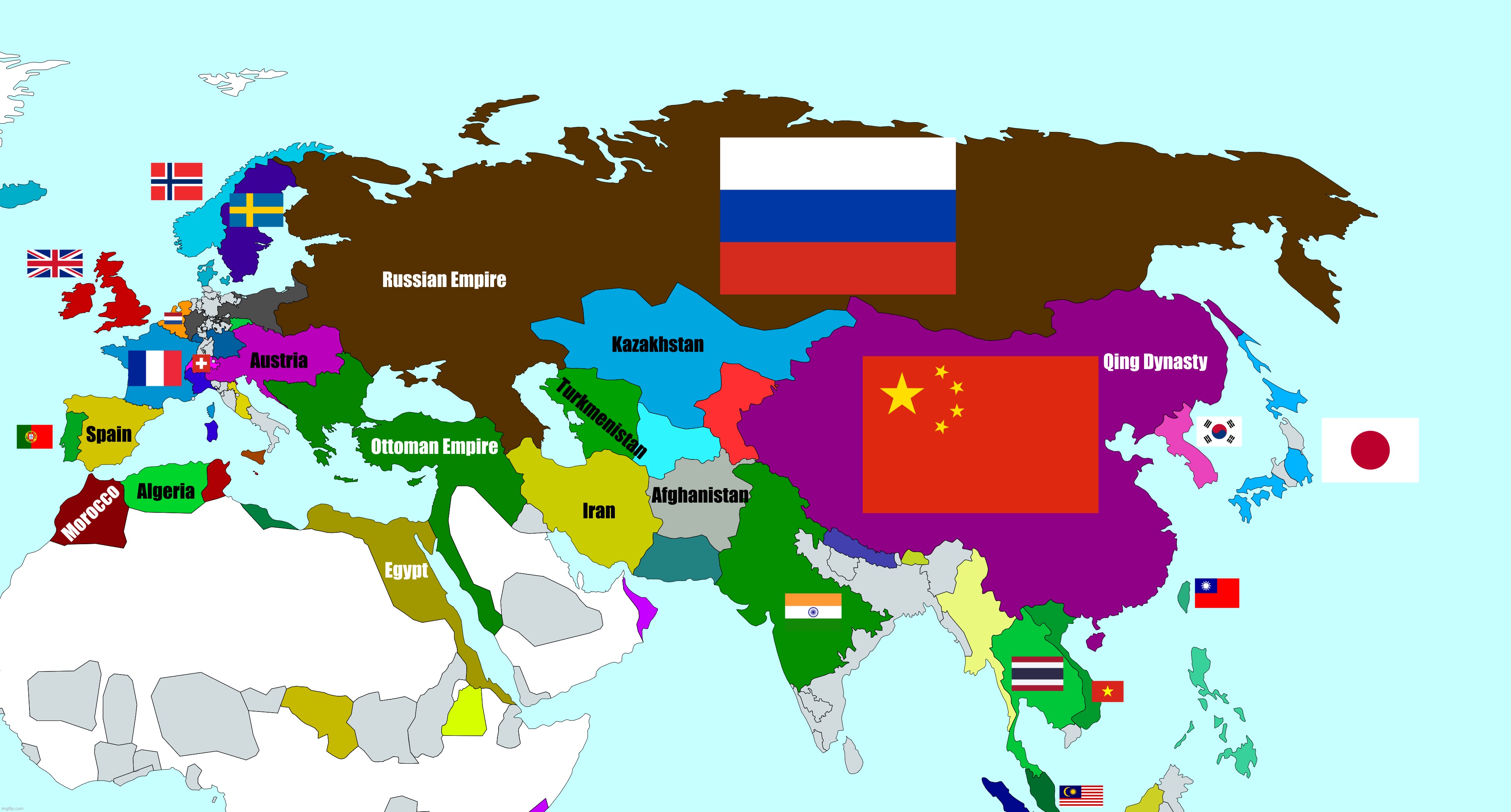 TIL that you can paint the Russian Empire chocolate/shit brown and it would look great | made w/ Imgflip meme maker