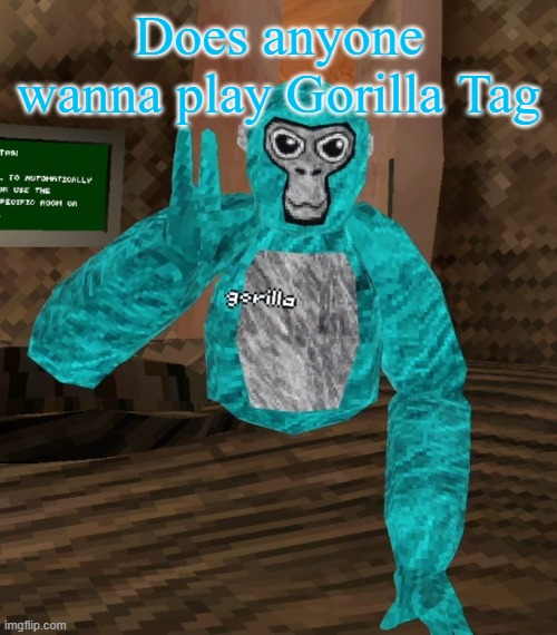 Monkey | Does anyone wanna play Gorilla Tag | image tagged in monkey | made w/ Imgflip meme maker