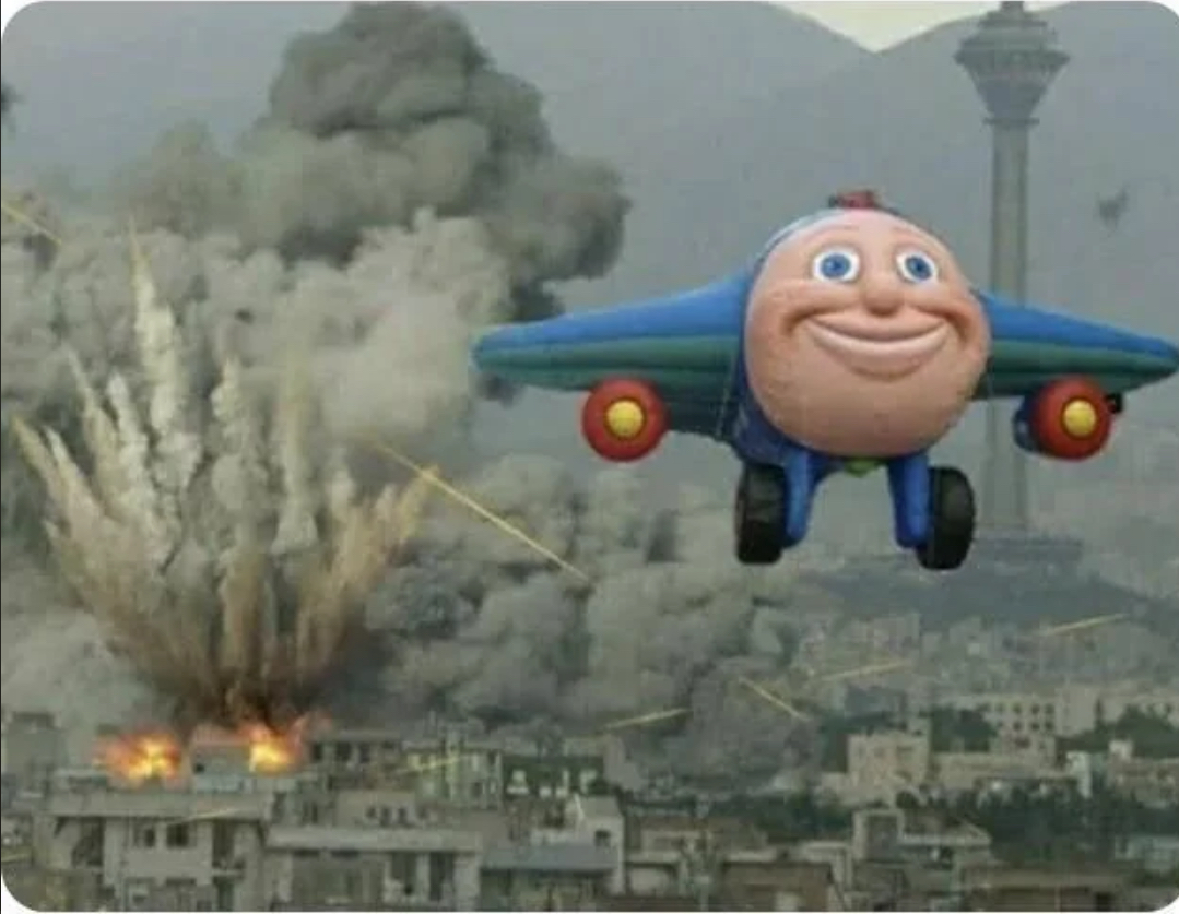 Smiling Airplane Blank Meme Template