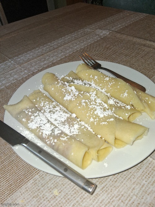 Grape jelly crepes! (Listening to: dirty Harry- gorillaz) | made w/ Imgflip meme maker