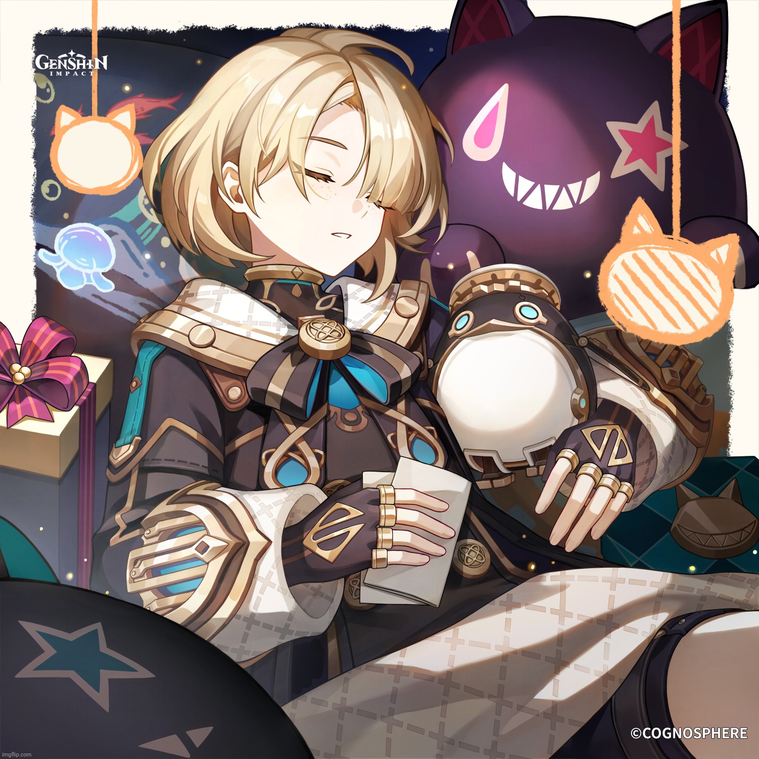 Happy Birthday Freminet! (24-09-2025 | image tagged in freminet birthday art,genshin impact,birthday | made w/ Imgflip meme maker