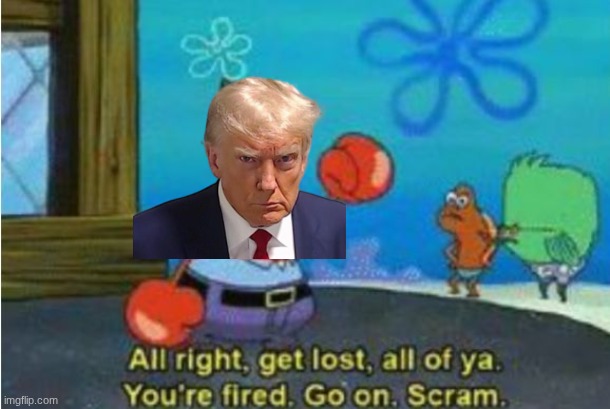 Mr. Krabs you're fired | image tagged in mr krabs you're fired | made w/ Imgflip meme maker