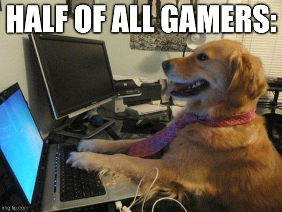 i have no idea | HALF OF ALL GAMERS: | image tagged in i have no idea | made w/ Imgflip meme maker