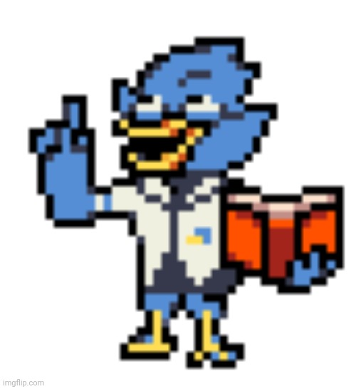 I wonder what will happen if this character joins msmg | image tagged in berdly with a book | made w/ Imgflip meme maker