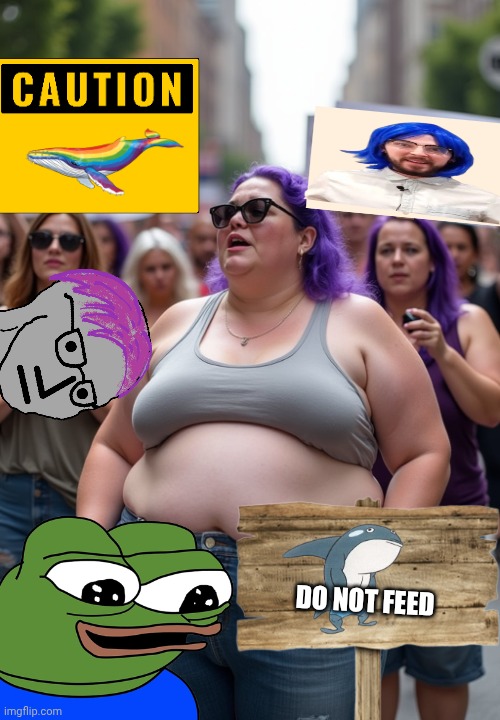 Rainbow Whales | DO NOT FEED | image tagged in apu | made w/ Imgflip meme maker