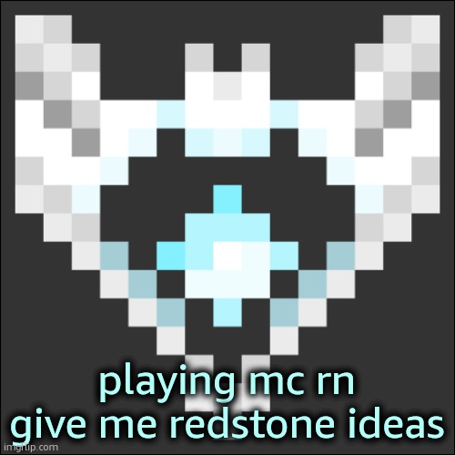 Cheze Icon Temp | playing mc rn give me redstone ideas | image tagged in cheze icon temp | made w/ Imgflip meme maker