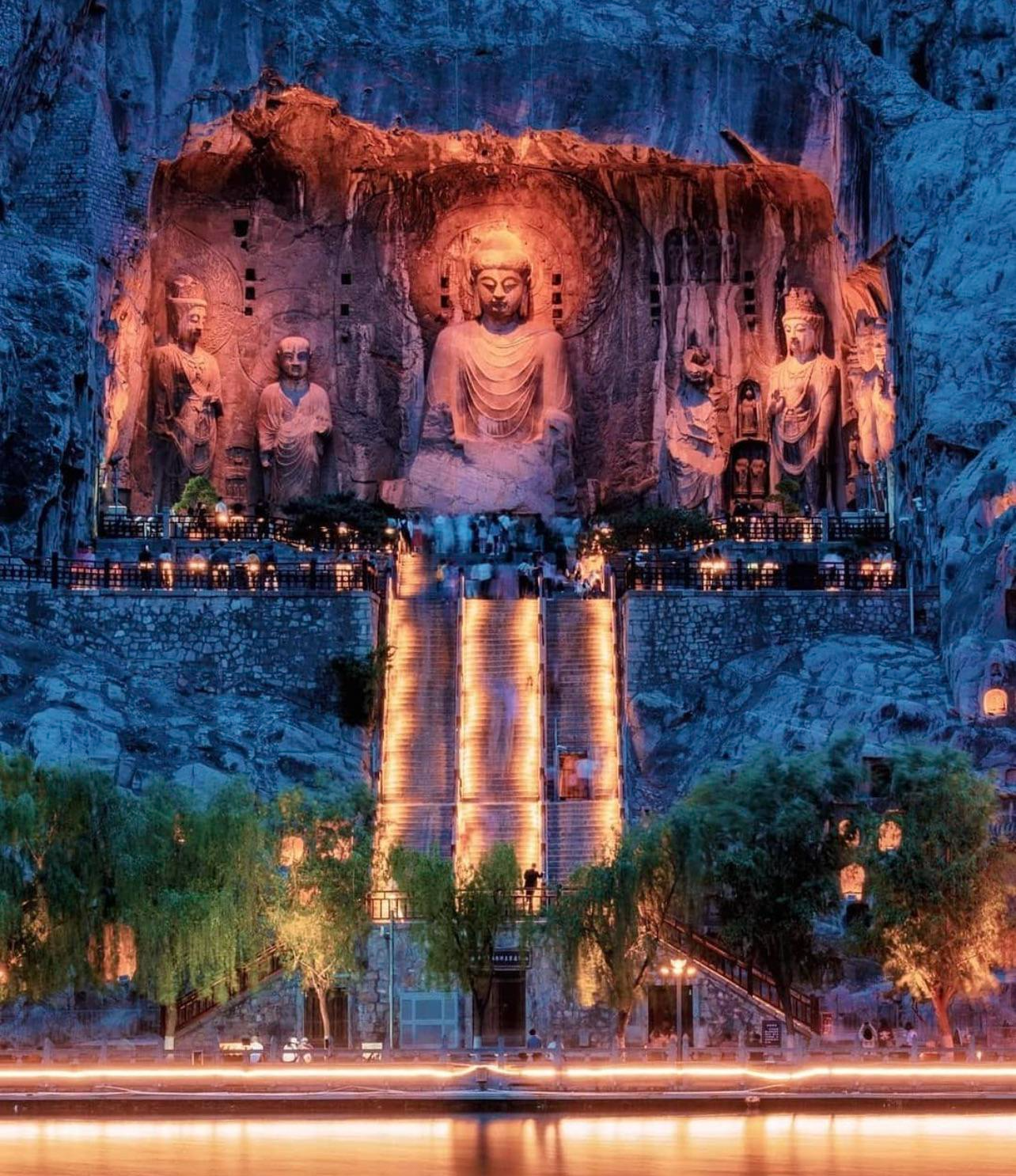 Buddhist Longmen Grottos Blank Meme Template