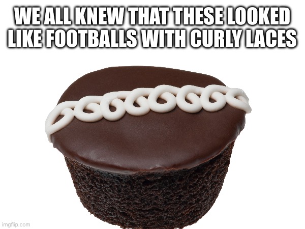 I mean it’s true. | WE ALL KNEW THAT THESE LOOKED LIKE FOOTBALLS WITH CURLY LACES | image tagged in relatable | made w/ Imgflip meme maker
