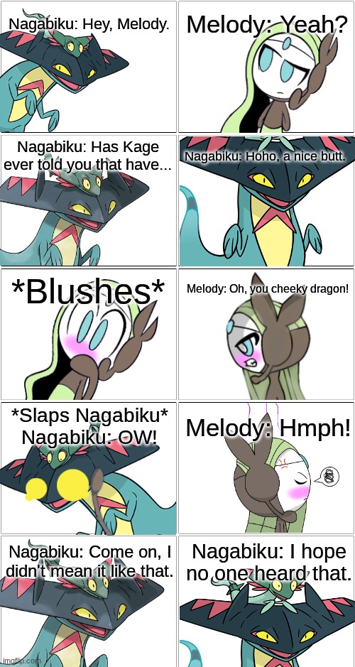 Cheeky dragon.mp3 | image tagged in comic,melody,nagabiku | made w/ Imgflip meme maker