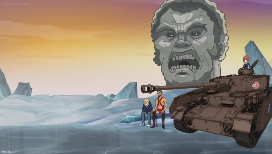 Miho in Hank’s Coma World | image tagged in girls und panzer,venture bros,girls und venture,parody,meme,crossover | made w/ Imgflip meme maker