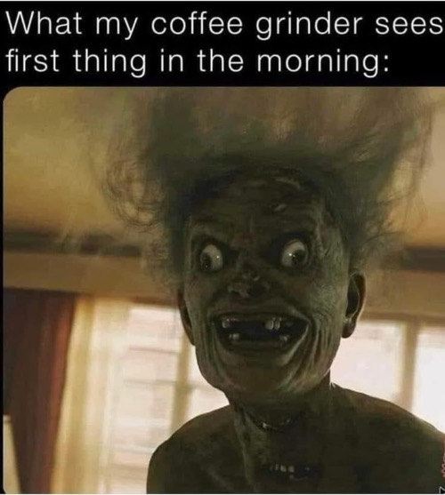 What My Coffee Grinder Sees | image tagged in coffee addict,mornings,walking dead,wake up,coffee,creepy face | made w/ Imgflip meme maker