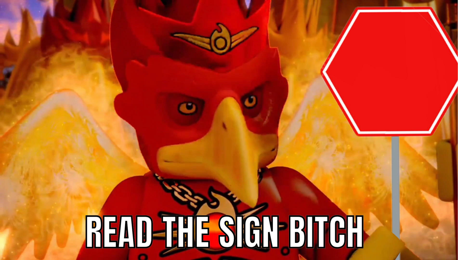 Read The Sign Blank Meme Template