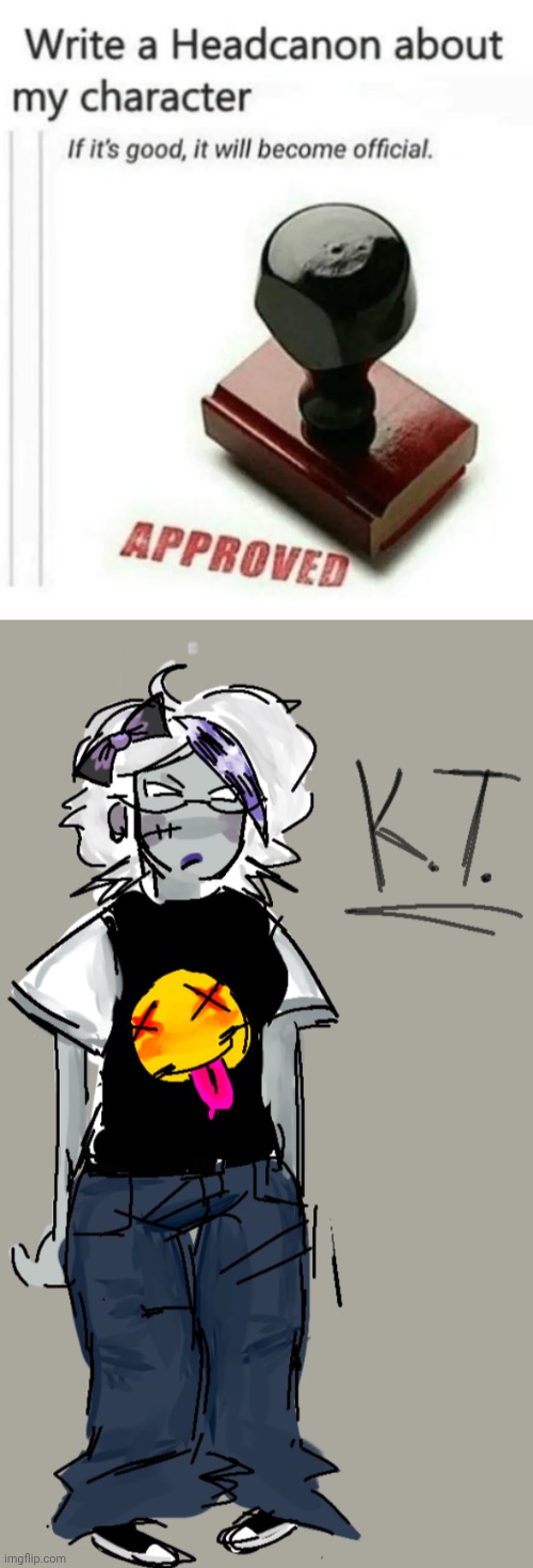 Yeah ok fine I'll do it | image tagged in write a headcanon about my character | made w/ Imgflip meme maker