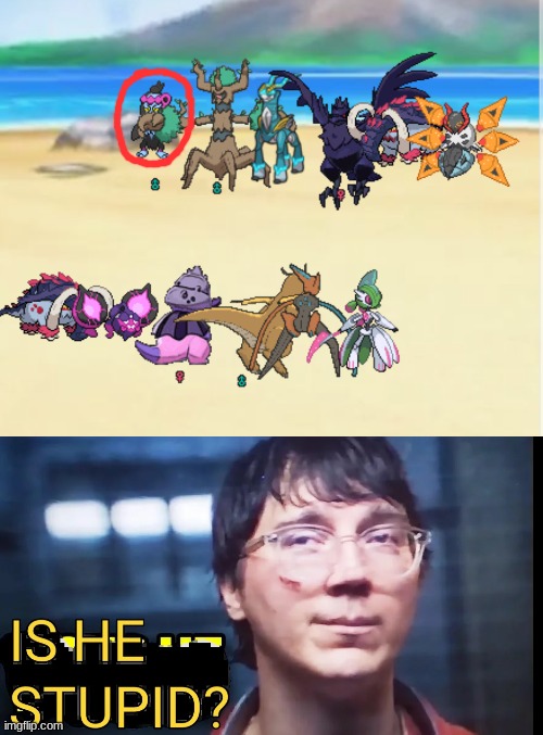using munkidori in the massive 25 </3 | image tagged in is he stupid | made w/ Imgflip meme maker