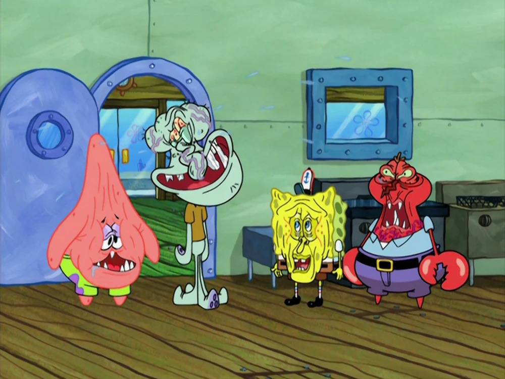 SpongeBob Face Freeze Blank Meme Template