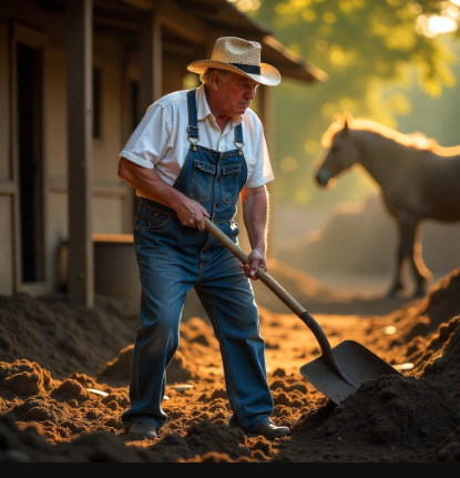 trump shoveling horse manure Blank Meme Template