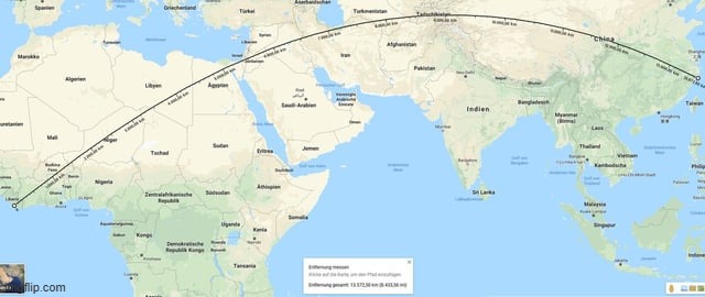 longest straight line you can go without touching water | made w/ Imgflip meme maker