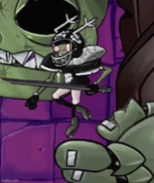 Guys, I think something's wrong with my PVZ- | image tagged in pvz,deltarune,roaring knight,hold up wait a minute something aint right,guys i have a theory | made w/ Imgflip meme maker