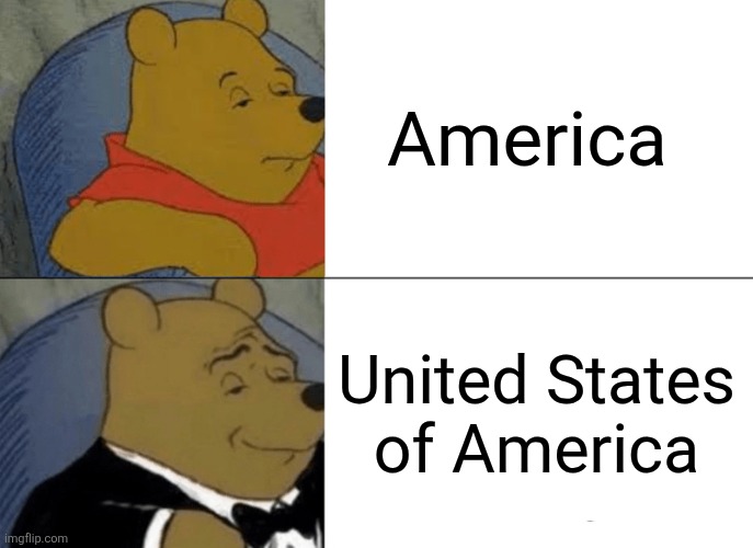 Tuxedo Winnie The Pooh Meme | America; United States of America | image tagged in memes,tuxedo winnie the pooh,united states,united states of america,america | made w/ Imgflip meme maker