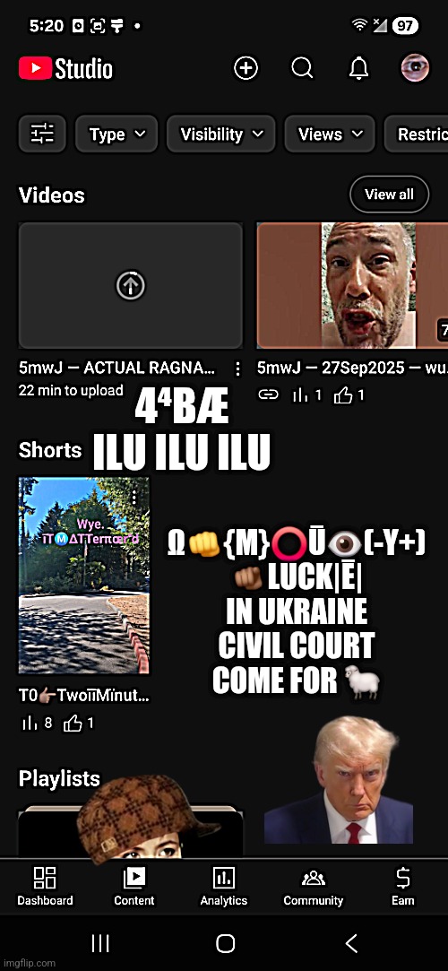 4⁴BÆ
ILU ILU ILU; Ω👊{Μ}⭕Ū👁️(-Y+)
🫵🏾LUCK|Ē|

IN UKRAINE
CIVIL COURT
COME FOR 🐑 | made w/ Imgflip meme maker