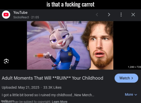 is that a fucking carrot | made w/ Imgflip meme maker