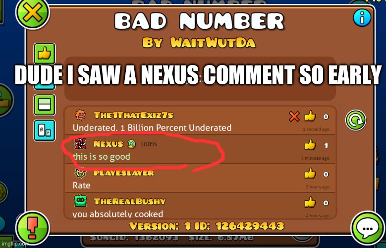DUDE I SAW A NEXUS COMMENT SO EARLY | made w/ Imgflip meme maker