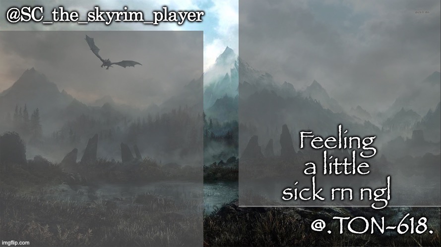 Who wants to be projectile vomited on | Feeling a little sick rn ngl | image tagged in sc and virian shared temp | made w/ Imgflip meme maker