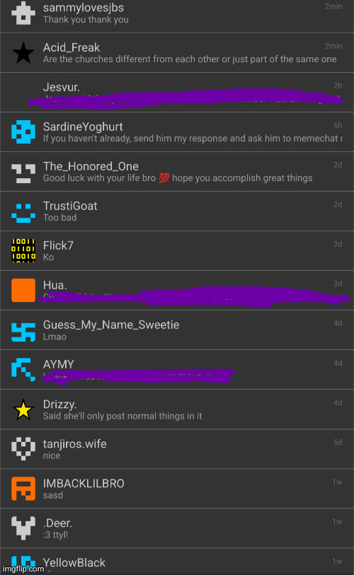 mc reveal cuz idk | image tagged in memechat | made w/ Imgflip meme maker