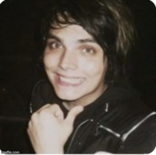He looks so goofy | image tagged in gerard way thumbs up | made w/ Imgflip meme maker
