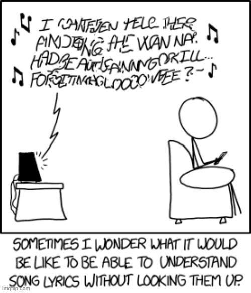 This comic perfectly represents what it's like to hear a song on the radio for the first time. | image tagged in radio,song,lyrics,song lyrics,words,faint | made w/ Imgflip meme maker