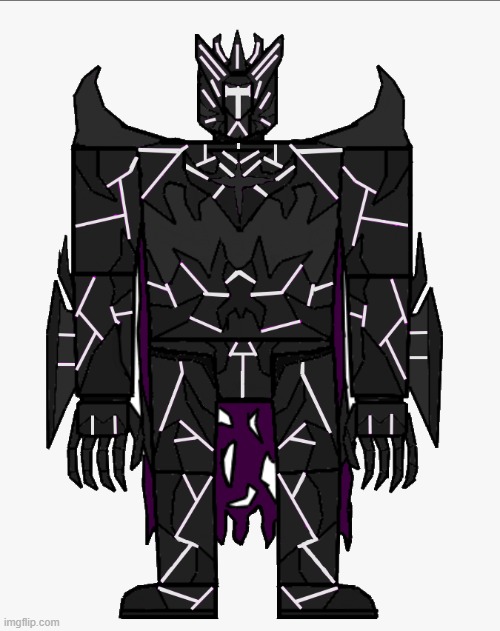 well guys heres the unpossessed form of Tronus, what yall think, he has less glowing accents due to the corruption gone | image tagged in tronus redesign | made w/ Imgflip meme maker
