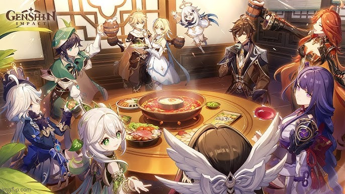Let's Celebrate Together 5TH Anniversary Genshin Impact!! | image tagged in 5th anniversary genshin impact,celebrate,genshin impact | made w/ Imgflip meme maker