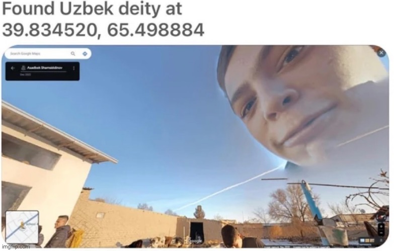 uzbek deity | made w/ Imgflip meme maker