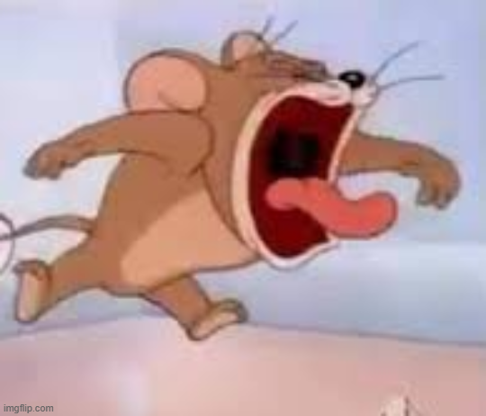 Jerry Mouse screaming Blank Meme Template